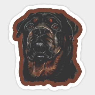 Rottweiler Head Artistic Pet Portrait Cut Out Sticker